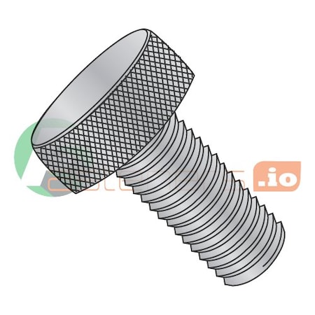 Newport Fasteners Thumb Screw, #4-40 Thread Size, Round, Plain Aluminum, 0.203 in Head Ht, 7/16 in Lg, 100 PK 212717